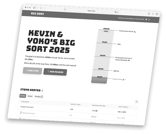 Big Sort App Screenshot
